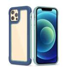 Crystal PC + TPU Shockproof Case For iPhone 12 / 12 Pro(Cobalt Blue + Finland Green) - 1