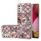 For Motorola Moto G Stylus 2021 Electroplating Pattern IMD TPU Shockproof Case with Rhinestone Ring Holder(Pink Scales) - 1