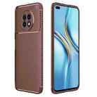 Carbon Fiber Texture Shockproof TPU Case For Honor X20(Brown) - 1