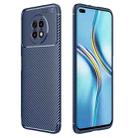 Carbon Fiber Texture Shockproof TPU Case For Honor X20(Blue) - 1