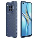 Carbon Fiber Texture Shockproof TPU Case For Huawei nova 8i(Blue) - 1