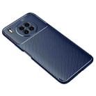 Carbon Fiber Texture Shockproof TPU Case For Huawei nova 8i(Blue) - 2