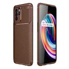 Carbon Fiber Texture Shockproof TPU Case For OPPO Reno6 Z(Brown) - 1