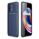 Carbon Fiber Texture Shockproof TPU Case For OPPO Reno6 Z(Blue) - 1