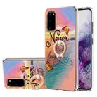 For Samsung Galaxy S20 Electroplating Pattern IMD TPU Shockproof Case with Rhinestone Ring Holder(Dream Chasing Butterfly) - 1