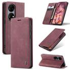 CaseMe 013 Multifunctional Horizontal Flip Leather Case with Holder & Card Slot & Wallet For Huawei P50(Wine Red) - 1