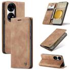 CaseMe 013 Multifunctional Horizontal Flip Leather Case with Holder & Card Slot & Wallet For Huawei P50 Pro(Brown) - 1