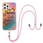 For iPhone 12 Pro Max Electroplating Pattern IMD TPU Shockproof Case with Neck Lanyard(Dream Chasing Butterfly) - 1