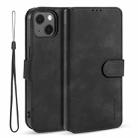 For iPhone 13 mini DG.MING Retro Oil Side Horizontal Flip Leather Case with Holder & Card Slots & Wallet (Black) - 1