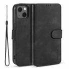 For iPhone 13 DG.MING Retro Oil Side Horizontal Flip Leather Case with Holder & Card Slots & Wallet(Black) - 1