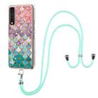 For LG Stylo 7 4G Electroplating Pattern IMD TPU Shockproof Case with Neck Lanyard(Colorful Scales) - 1