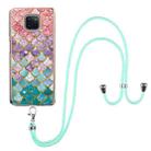 For Motorola Moto G Power 2021 Electroplating Pattern IMD TPU Shockproof Case with Neck Lanyard(Colorful Scales) - 1