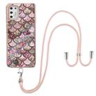 For Motorola Moto G Stylus 2021 Electroplating Pattern IMD TPU Shockproof Case with Neck Lanyard(Pink Scales) - 1