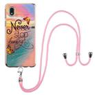For Samsung Galaxy A01 Core Electroplating Pattern IMD TPU Shockproof Case with Neck Lanyard(Dream Chasing Butterfly) - 1