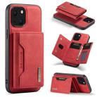 For iPhone 13 mini DG.MING M2 Series 3-Fold Card Bag Shockproof Case with Wallet & Holder Function (Red) - 1