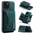 For iPhone 13 DG.MING M2 Series 3-Fold Card Bag Shockproof Case with Wallet & Holder Function(Green) - 1