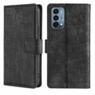Skin Feel Crocodile Texture Magnetic Clasp Horizontal Flip PU Leather Case with Holder & Card Slots & Wallet For OnePlus Nord N200 5G(Black) - 1