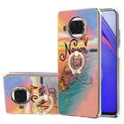 For Xiaomi Mi 10T Lite 5G Electroplating Pattern IMD TPU Shockproof Case with Rhinestone Ring Holder(Dream Chasing Butterfly) - 1