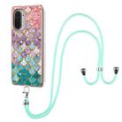 For Xiaomi Mi 11i / Poco F3 Electroplating Pattern IMD TPU Shockproof Case with Neck Lanyard(Colorful Scales) - 1