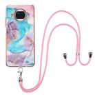 For Xiaomi Mi 10T Lite 5G Electroplating Pattern IMD TPU Shockproof Case with Neck Lanyard(Milky Way Blue Marble) - 1