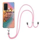 For Xiaomi Mi 10T 5G / 10T Pro 5G Electroplating Pattern IMD TPU Shockproof Case with Neck Lanyard(Dream Chasing Butterfly) - 1