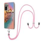 For Xiaomi Redmi Note 10 Pro / 10 Pro Max  Electroplating Pattern IMD TPU Shockproof Case with Neck Lanyard(Dream Chasing Butterfly) - 1