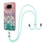 For Xiaomi Poco X3 NFC Electroplating Pattern IMD TPU Shockproof Case with Neck Lanyard(Colorful Scales) - 1