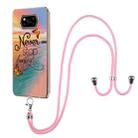 For Xiaomi Poco X3 NFC Electroplating Pattern IMD TPU Shockproof Case with Neck Lanyard(Dream Chasing Butterfly) - 1