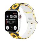 8-buckle Printed Strap Watch Band For Apple Watch Ultra 49mm / Series 8&7 45mm / SE 2&6&SE&5&4 44mm / 3&2&1 42mm(Chrysanthemum) - 1