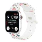 8-buckle Printed Strap Watch Band For Apple Watch Ultra 49mm / Series 8&7 45mm / SE 2&6&SE&5&4 44mm / 3&2&1 42mm(White Background Crown) - 1