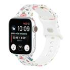 8-buckle Printed Strap Watch Band For Apple Watch Series 8&7 41mm / SE 2&6&SE&5&4 40mm / 3&2&1 38mm(White Background Crown) - 1