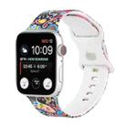 8-buckle Printed Strap Watch Band For Apple Watch Series 9&8&7 41mm / SE 3&SE 2&6&SE&5&4 40mm / 3&2&1 38mm(Folk-custom) - 1