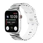 8-buckle Printed Strap Watch Band For Apple Watch Series 8&7 41mm / SE 2&6&SE&5&4 40mm / 3&2&1 38mm(Zebra Pattern) - 1