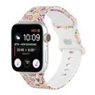 8-buckle Printed Strap Watch Band For Apple Watch Series 8&7 41mm / SE 2&6&SE&5&4 40mm / 3&2&1 38mm(Pink) - 1