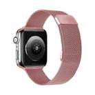 Double Section Milanese Magnetic Elasticity Strap Watch Band For Apple Watch Ultra 49mm / Series 8&7 45mm / SE 2&6&SE&5&4 44mm / 3&2&1 42mm(Rose Pink) - 1