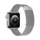 Double Section Milanese Magnetic Elasticity Strap Watch Band For Apple Watch Ultra 49mm / Series 8&7 45mm / SE 2&6&SE&5&4 44mm / 3&2&1 42mm(Silver) - 1