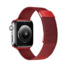Double Section Milanese Magnetic Elasticity Strap Watch Band For Apple Watch Ultra 49mm&Watch Ultra 2 49mm / Series 9&8&7 45mm / SE 3&SE 2&6&SE&5&4 44mm / 3&2&1 42mm(Wine Red) - 1