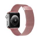 Double Section Milanese Magnetic Elasticity Strap Watch Band For Apple Watch Series 8&7 41mm / SE 2&6&SE&5&4 40mm / 3&2&1 38mm(Rose Pink) - 1