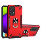 For Samsung Galaxy A52 5G / 4G PC + TPU Protective Case with 360 Degrees Rotatable Ring Holder(Red) - 1