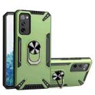 For Samsung Galaxy S20 FE PC + TPU Protective Case with 360 Degrees Rotatable Ring Holder(Dark Green) - 1