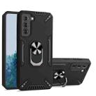 For Samsung Galaxy S21 5G PC + TPU Protective Case with 360 Degrees Rotatable Ring Holder(Black) - 1