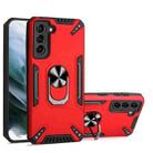 For Samsung Galaxy S21+ 5G PC + TPU Protective Case with 360 Degrees Rotatable Ring Holder(Red) - 1