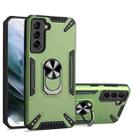 For Samsung Galaxy S21+ 5G PC + TPU Protective Case with 360 Degrees Rotatable Ring Holder(Dark Green) - 1