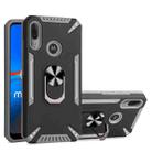 For Motorola Moto E6 Plus PC + TPU Protective Case with 360 Degrees Rotatable Ring Holder(Gray) - 1