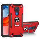 For Motorola Moto G Play 2021 PC + TPU Protective Case with 360 Degrees Rotatable Ring Holder(Red) - 1