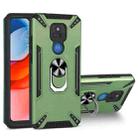 For Motorola Moto G Play 2021 PC + TPU Protective Case with 360 Degrees Rotatable Ring Holder(Dark Green) - 1