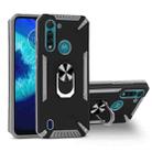 For Motorola Moto G8 Power Lite PC + TPU Protective Case with 360 Degrees Rotatable Ring Holder(Gray) - 1