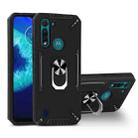 For Motorola Moto G8 Power Lite PC + TPU Protective Case with 360 Degrees Rotatable Ring Holder(Black) - 1