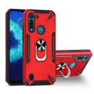 For Motorola Moto G8 Power Lite PC + TPU Protective Case with 360 Degrees Rotatable Ring Holder(Red) - 1