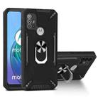 For Motorola Moto G10 / G20 / G30 PC + TPU Protective Case with 360 Degrees Rotatable Ring Holder(Black) - 1